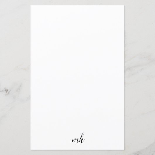 Eenvoudig zwart-wit modern Elegant bruiloft-menu (Achterkant)