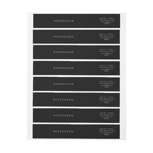 Eenvoudig zwart-wit, modern en elegant uitstel (Vel)