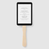 Eenvoudig zwart-wit, modern handwaaier (Achterkant)