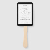 Eenvoudig zwart-wit, modern handwaaier (Voorkant)