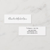 Eenvoudig zwart-wit modern mini-visitekaartje mini visitekaartje (Voorkant / Achterkant)