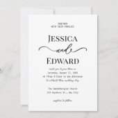 Eenvoudig Zwart Wit Modern Minimaal Elegant Classi Kaart (Voorkant)