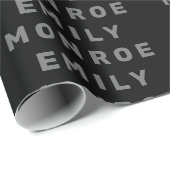 Eenvoudig Zwart & Wit Modern Minimalistisch Cadeaupapier (Rol Hoek)