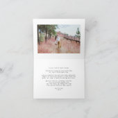 Eenvoudig zwart-wit modern tekstfotohuwelijk bedankkaart (Binnen)