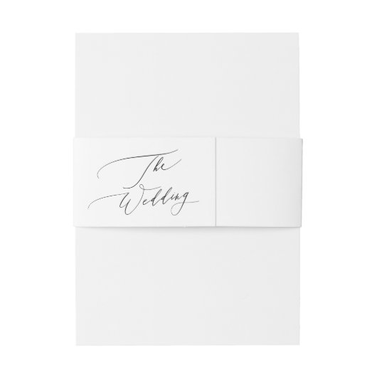 Eenvoudig zwart-wit, modern uitnodigingen wikkel (Achterkant Voorbeeld)