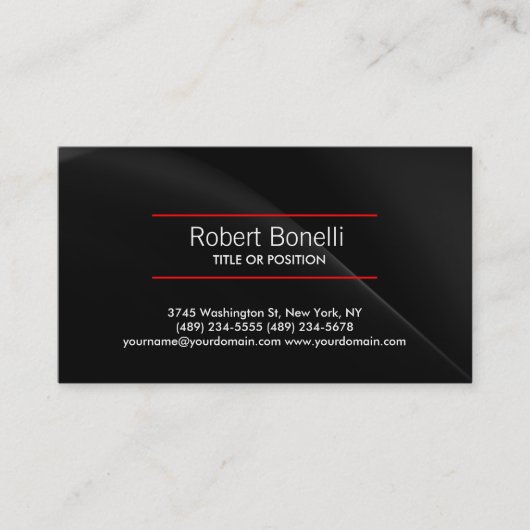 Eenvoudig zwart-wit modern Visitekaartje (Voorkant)