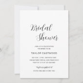 Eenvoudig zwart-wit modern Vrijgezellenfeest Kaart (Voorkant)