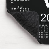 Eenvoudig zwart-wit monogram 2020-kalender muismat (Hoek)