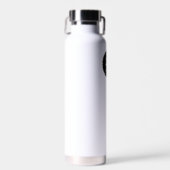 Eenvoudig Zwart wit Monogram aangepast Waterfles (Voorkant)