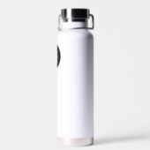 Eenvoudig Zwart wit Monogram aangepast Waterfles (Achterkant)