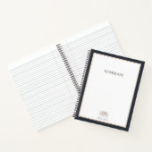 Eenvoudig zwart-wit monogram bedrijf notitieboek (Binnen)