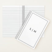 Eenvoudig zwart-wit monogram bedrijf notitieboek (Binnen)