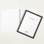 Eenvoudig zwart-wit monogram bedrijf planner (Display)