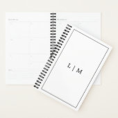 Eenvoudig zwart-wit monogram bedrijf planner (Display)