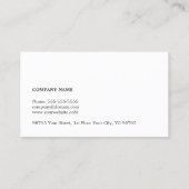 Eenvoudig Zwart Wit Monogram Consultant Visitekaartje (Achterkant)