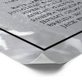 Eenvoudig zwart-wit monogram Elegant Wedding Poster (Hoek)