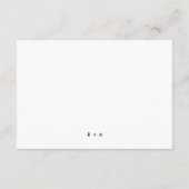 Eenvoudig zwart-wit monogram - Gegevens Informatiekaartje (Achterkant)