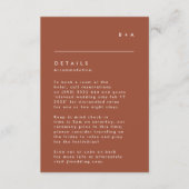 Eenvoudig zwart-wit monogram - Gegevens RSVP Kaartje (Voorkant)