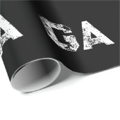Eenvoudig zwart-wit monogram met beginletters cadeaupapier (Rol Hoek)