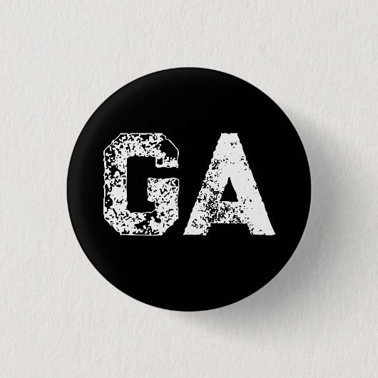 Eenvoudig zwart-wit monogram met beginletters ronde button 3,2 cm (Voorkant)