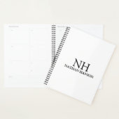 Eenvoudig zwart-wit monogram Modern Planner (Display)