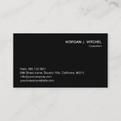 Eenvoudig zwart-wit monogram Modern Professional Visitekaartje (Achterkant)