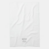 Eenvoudig zwart-wit monogram van de douanenaam theedoek (Verticaal)