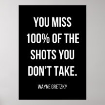 Eenvoudig zwart-wit motivatie poster
