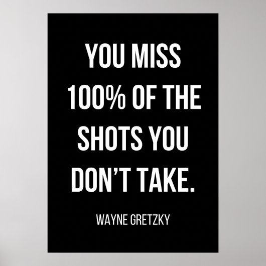 Eenvoudig zwart-wit motivatie poster (Voorkant)