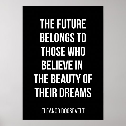 Eenvoudig zwart-wit motivatie poster (Voorkant)