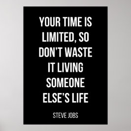 Eenvoudig zwart-wit motivatie poster