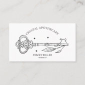 Eenvoudig zwart-wit New age apathecary Business Visitekaartje (Voorkant)