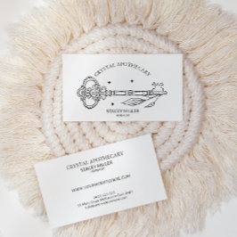 Eenvoudig zwart-wit New age apathecary Business Visitekaartje