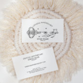 Eenvoudig zwart-wit New age apathecary Business Visitekaartje