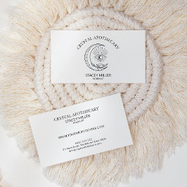 Eenvoudig zwart-wit New age Apothecary Visitekaartje