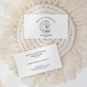 Eenvoudig zwart-wit New age Apothecary Visitekaartje