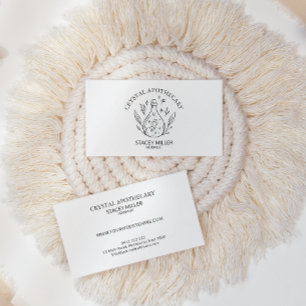 Eenvoudig zwart-wit New age Apothecary Visitekaartje