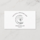 Eenvoudig zwart-wit New age Apothecary Visitekaartje (Voorkant)
