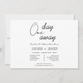 Eenvoudig zwart wit op een dag weg repetitie diner kaart (Voorkant)