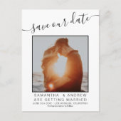 Eenvoudig zwart wit op te slaan de datum lijst chi aankondigingskaart (Voorkant)