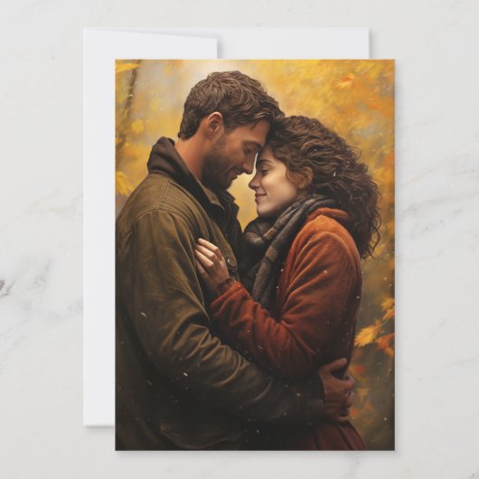 Eenvoudig zwart-wit overlay fotohuwelijk kaart (Achterkant)