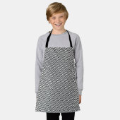 Eenvoudig zwart-wit patroon Abstract geometrisch Schort (Gedragen)