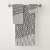 Eenvoudig zwart-wit patroon Abstract modern Bad Handdoek (Insitu)