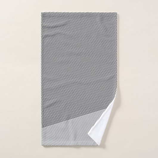 Eenvoudig zwart-wit patroon Abstract modern Bad Handdoek (Handdoek)