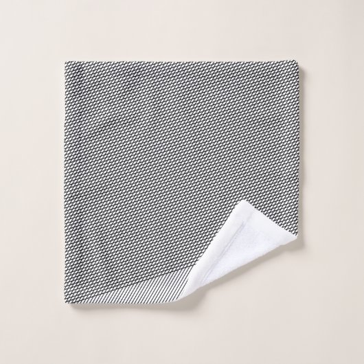 Eenvoudig zwart-wit patroon Abstract modern Bad Handdoek (Wasdoekje)