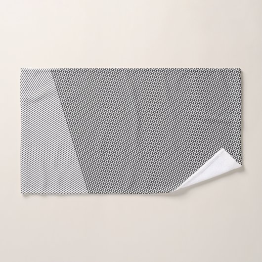 Eenvoudig zwart-wit patroon Abstract modern Bad Handdoek (Handdoek)