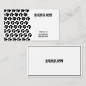 Eenvoudig zwart-wit patroonpag printplaat visitekaartje (Voorkant / Achterkant)
