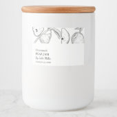 Eenvoudig Zwart & Wit Perenjam Etiket (Voorkant)