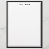 Eenvoudig zwart-wit, persoonlijke briefhoofd (Voorkant)