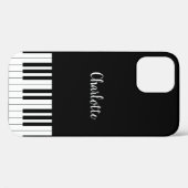 Eenvoudig zwart-wit piano-toetsenbord Case-Mate iPhone case (Achterkant (horizontaal))
